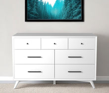 Load image into Gallery viewer, Wood Seven Drawer Double Dresser - White