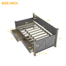Load image into Gallery viewer, Modern Daybed With 2 Large Drawers, X Shaped Frame