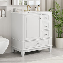 Load image into Gallery viewer, Freestanding Bathroom Vanity With Sink, Soft Close Door, 3 Drawers