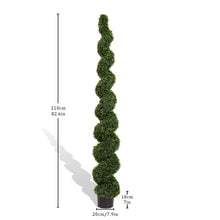 Load image into Gallery viewer, Artificial Outdoor UV Resistant Plastic Boxwood Topiary Spiral Tree