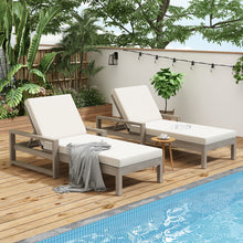 Load image into Gallery viewer, Outdoor Lounge Chairs, 5 Position Chaise Lounge With Adjustable Backrest (Set of 2) - Gray