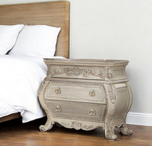 Load image into Gallery viewer, Three Drawers Solid Wood Nightstand - Antiqued White