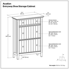 Load image into Gallery viewer, Acadian - Entryway Shoe Storage Cabinet - Brown
