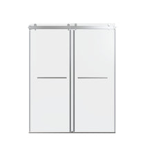 Load image into Gallery viewer, Frameless Double Sliding Shower Door In, Thick Tempered Glass, Reversible Installation