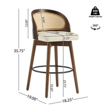 Load image into Gallery viewer, Como - Indoor Wood Barstool (Sey of 2)