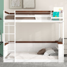 Load image into Gallery viewer, Bunk Bed With Built In Shelves, Storage Box, LED Light And USB Charging Station