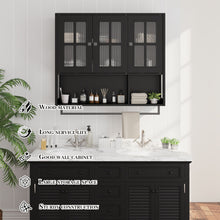 Load image into Gallery viewer, 3 Door Wall Cabinet With Glass Door And Towel Bar