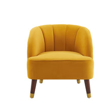 Load image into Gallery viewer, Elegant Upholstered Barrel Accent Chair With Wooden Legs