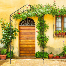Load image into Gallery viewer, Garden Arch, Climbing Plants Support Outdoor - Black