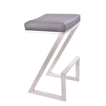 Load image into Gallery viewer, Iron Backless Counter Height Bar Chair - Gray / Silver