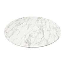 Load image into Gallery viewer, 40" Marble And Metal Dining Table - Black