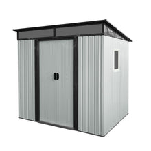 Load image into Gallery viewer, Outdoor Metal Storage Shed With Window And Transparent Plate For Garden, Lawn