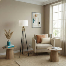 Load image into Gallery viewer, Sway - Floor Lamp With On / Off Switch Triple Legs Shade - Black / Gold / White