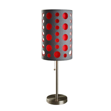 Load image into Gallery viewer, Mod Dot Novelty Table Lamp - Gray And Red