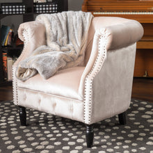 Load image into Gallery viewer, Celestialis - Upholstered Club Chair With Tub Design And Rolled Recessed Armrests