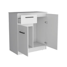 Load image into Gallery viewer, 37" Wood Accent Cabinet With Two Doors And One Drawer - White
