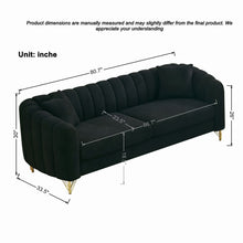 Load image into Gallery viewer, Oversized Sofa, 3 And 3 Seater, Tufted Couch For Living Room - Black
