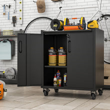 Load image into Gallery viewer, Heavy Duty Metal Garage Storage Cabinet With Wheels Sturdy Tool Organizer