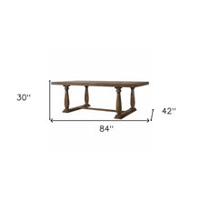 Load image into Gallery viewer, 84" Trestle Base Dining Table - Brown