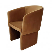 Load image into Gallery viewer, Upholstered Velvet Dining Arm Chair - Burnt Umber