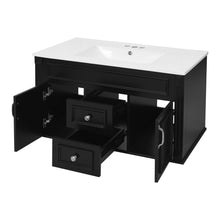 Load image into Gallery viewer, French Simple Style Wall Mounted Bathroom Cabinet With Sink