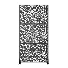 Load image into Gallery viewer, Three Panel Screen Room Divider (720215) - Black