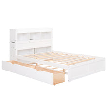Load image into Gallery viewer, Storage Platform Bed With Pull Out Shelves, Trundle, And 2 Drawers