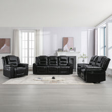 Load image into Gallery viewer, Home Theater Recliner Set Manual Recliner Chair With Wide Armrest, Two Built-In Cup Holders For Living Room