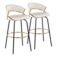 Load image into Gallery viewer, Jie - Fixed Height Contemporary Barstool With Swivel Round Footrest (Set of 2)