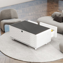 Load image into Gallery viewer, Modern Smart Coffee Table With Built-In Fridge - tooth Speaker, Wireless Charging, Touch Control Panel, USB Interface, Outlet Protection, Atmosphere Light