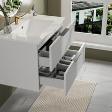 Load image into Gallery viewer, Modern Wall Mounted Floating Bathroom Vanity With Sink And Drawers