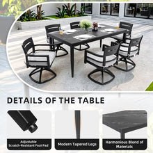 Load image into Gallery viewer, Outdoor Modern Patio Dining Table, Post Tapered Legs, Weatherproof & Rust Free