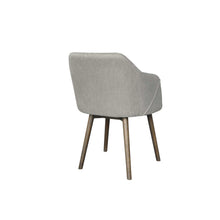 Load image into Gallery viewer, Upholstered Fabric Dining Arm Chair - Brown / Gray