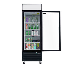Load image into Gallery viewer, Glass Door Merchandiser Refrigerator Swing Door Commercial Display Refrigerators Merchandising Refrigeration With LED Top Panel