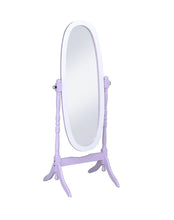 Load image into Gallery viewer, 59" Wood Freestanding Oval Framed Cheval Mirror - Purple / White