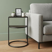Load image into Gallery viewer, Solid Wood Metal Tray Table (605378) - Espresso / Black