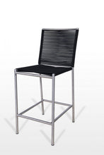 Load image into Gallery viewer, Stainless Steel Bar Height Bar Chair - Black / Silver