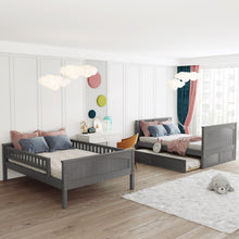 Load image into Gallery viewer, Bunk Bed With Twin Size Trundle, Guardrails