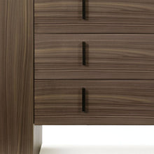 Load image into Gallery viewer, Marble Solid And Manufactured Wood Three Drawer Dresser - Walnut