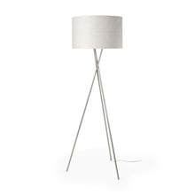 Load image into Gallery viewer, Tripod Floor Lamp With Fabric Drum Shade - Beige