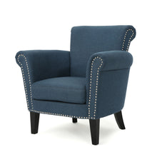 Load image into Gallery viewer, Elegant Club Chair With Nailhead Trim And Birch Wood Legs