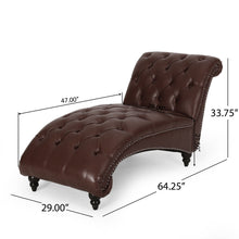 Load image into Gallery viewer, Chaise Lounge With Button Tufted Diamon Stitch