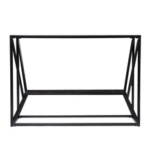Load image into Gallery viewer, 42" Glass Frame Console Table With Shelves - Black