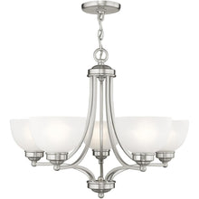 Load image into Gallery viewer, 20'' Five-Light Dimmable Chandelier With Shades - Nickel