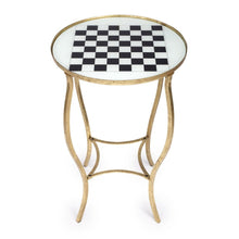 Load image into Gallery viewer, Glass And Metal Round Coffee Table - White / Gold