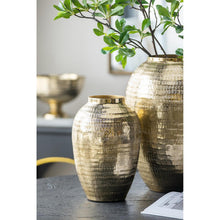 Load image into Gallery viewer, Hammered Urn Table Vase (574257) - Gold