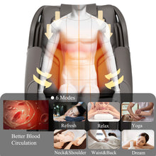 Load image into Gallery viewer, Bosscare - Massage Chair Recliner With Zero Gravity, Full Body Airbag Massage Chair With Bluetooth Speaker, Foot Roller Brown - Brown