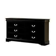 Load image into Gallery viewer, Double Dresser Wooden 6 Drawer - Black