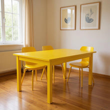 Load image into Gallery viewer, 60" Solid Wood Dining Table - Yellow