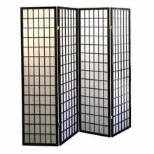 Load image into Gallery viewer, Folding Four Panel Screen Room Divider (469129) - Black / White